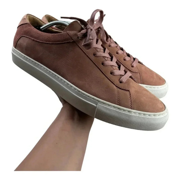KOIO Capri Suede Leather Low Top Sneakers Clay Red - Picture 1 of 12